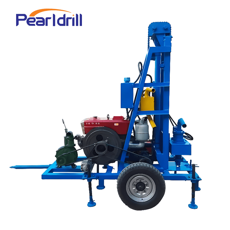 100m Small Portable Mobile Water Well Drilling Rigs