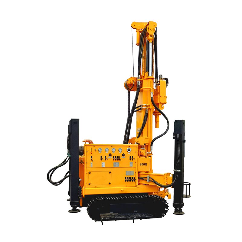 300m multi-functional crawler water well drilling rig machine with mud pump